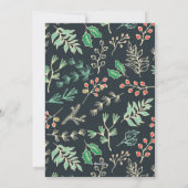 ラストネームスタイリッシュホリデーパターンクリスマスカード シーズンカード (裏面)