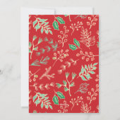 ラストネームスタイリッシュホリデーパターンクリスマスカード シーズンカード (裏面)