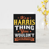 ラストネームSが分からないハリス カード (黄色い花)