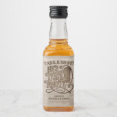 ラストバトル 結婚式前パーティーのためのカントリー風ラベル リキュールボトルラベル (正面)