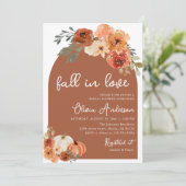 ラストパンプキン秋インラブブライダルシャワー招待 招待状 (スタンド正面)