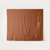 ラストパーソナライズされたネーム結婚の背景 タペストリー (正面(横))