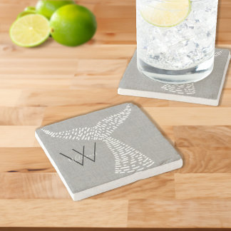 ラストパーソナライズされたネーム航海のホエールテール ストーンコースター