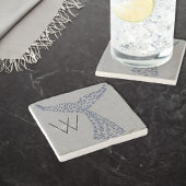 ラストパーソナライズされたネーム航海のホエールテール ストーンコースター