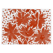 ラストパーソナライズされた抱き枕の大フローラデザイン ラージペーパーバッグ (裏面)