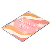 ラストパーティーの景品 レトロピンク ノートブック (左側)