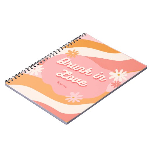 ラストパーティーの景品 レトロピンク ノートブック (左側)