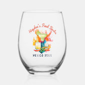 ラストパーティー 最終フィエスタ オーダーメイド ステムなしワイングラス (正面)