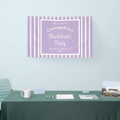 ラストパーティ レトロ モダン ライラック 上品 横断幕 (トレードショー)