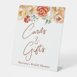 ラストピーチフローラブライダルシャワーカード&ギフト 台座サイン