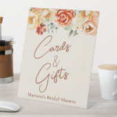 ラストピーチフローラブライダルシャワーカード&ギフト 台座サイン (インサイチュ)