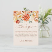 ラストピーチフローラブライダルシャワーサンキューカード 招待状 (スタンド正面)