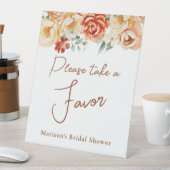 ラストピーチフローラブライダル結婚式の引き出物 台座サイン (インサイチュ)