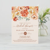 ラストピーチベージュフローラブライダルシャワー 招待状 (スタンド正面)