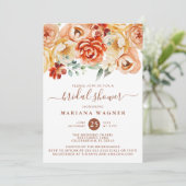 ラストピーチロマンチックフローラブライダルシャワー 招待状 (スタンド正面)