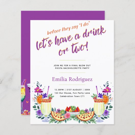 ラストフィエスタカクテルタコスバチェロレッテ (正面/裏面)