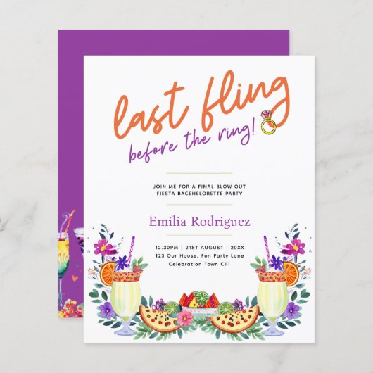 ラストフィエスタカクテルタコスバチェロレッテ (正面/裏面)