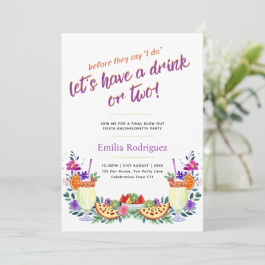 ラストフィエスタカクテルタコスバチェロレッテ 招待状 (スタンド正面)