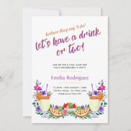 ラストフィエスタカクテルタコスバチェロレッテ 招待状