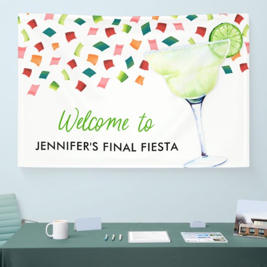 ラストフィエスタブライダルシャワーパーティーへようこそ 横断幕 (トレードショー)