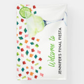 ラストフィエスタブライダルシャワーパーティーへようこそ 横断幕 (縦)