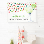 ラストフィエスタブライダルシャワーパーティーへようこそ 横断幕 (インサイチュ)