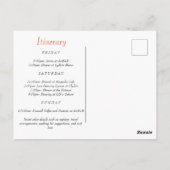 ラストフィエスタマルガリータバチェロレッテ招待状 ポストカード (裏面)