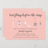 ラストフィットリングや輪バチェロレッテ 招待状 (正面/裏面)