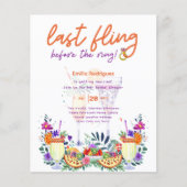 ラストフィング前リングや輪カクテルブライダルシャワー (正面)