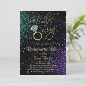 ラストフライバチェロレッテのティール(緑がかった色)と紫 招待状 (スタンド正面)