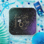 ラストフライバチェロレッテ-ティール(緑がかった色)&パープル ペーパープレート (パーティー)