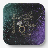 ラストフライバチェロレッテ-ティール(緑がかった色)&パープル ペーパープレート (正面)