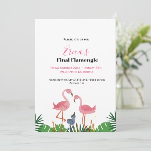 ラストフラメンゴバチェロレッテ&週末の日程 招待状 (スタンド正面)