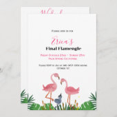 ラストフラメンゴバチェロレッテ&週末の日程 招待状 (正面/裏面)