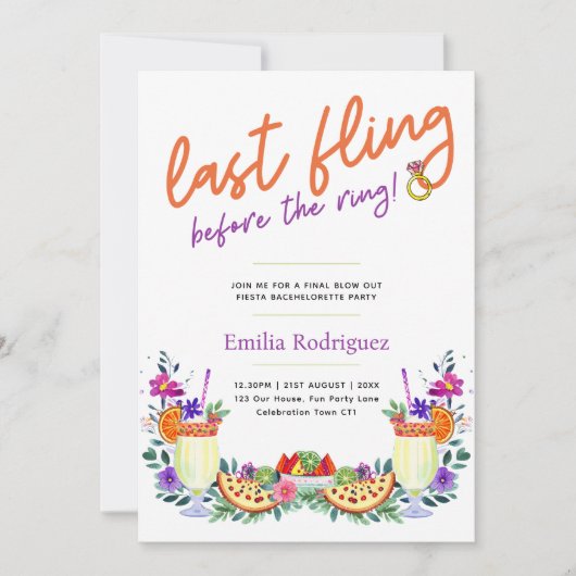 ラストフリンジ フィエスタ カクテル タコス ハッピーアワー 招待状 (正面)