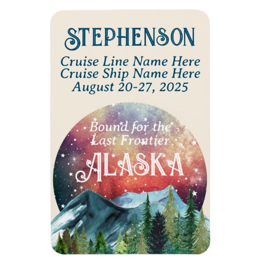 ラストフロンティアアラスカのクルーズドアに向かう マグネット (縦)
