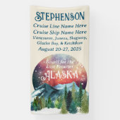 ラストフロンティアアラスカのクルーズドアに向かう 横断幕 (縦)