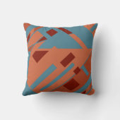 ラストブルーテラコッタダイアゴナルサウスウエストアートルック クッション (裏面)