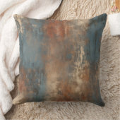 ラストブルーベージュ抽象芸術アーストーン クッション (ブランケット)