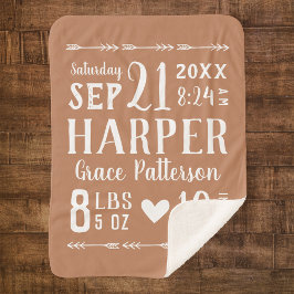 ラストベビーガール誕生統計キープサケ シェルパブランケット