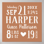 ラストベビーガール誕生統計キープサケ ポスター (正面)