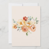 ラストベージュエレガントフラワーウェディング 招待状 (裏面)