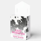 ラストホームダウン牛プリントホットピンクブライダルシャワー フェイバーボックス (オープン)