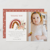 ラストボホフローラレインボーフォトエイジ誕生日 サンキューカード (正面/裏面)