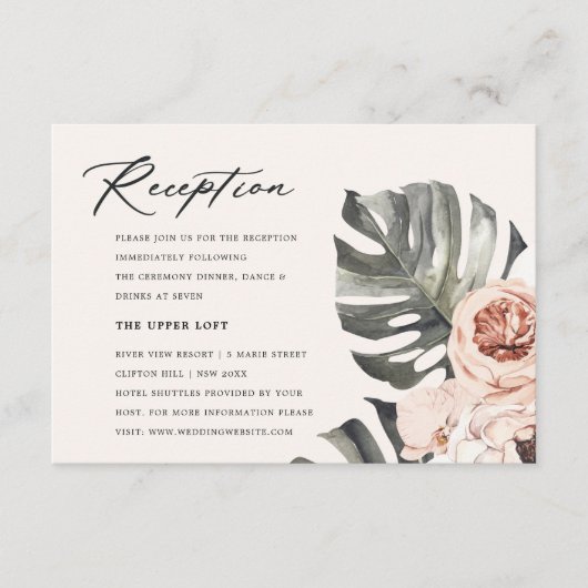 ラストボホモストレラウォーター色フローラ披露宴 エンクロージャーカード (正面)