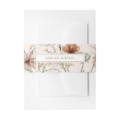 ラストボホワイルドフラワーフローラバタフライ結婚ズ 招待状ベリーバンド (正面例)