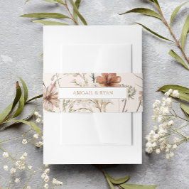 ラストボホワイルドフラワーフローラバタフライ結婚ズ 招待状ベリーバンド