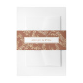 ラストボホワイルドフラワーフローラバタフライ結婚ズ 招待状ベリーバンド (正面例)