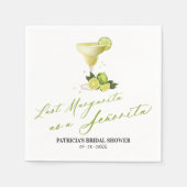 ラストマルガリータアサセニョリータブライダルシャワー スタンダードカクテルナプキン (正面)