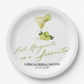ラストマルガリータアサセニョリータブライダルシャワー ペーパープレート (正面)